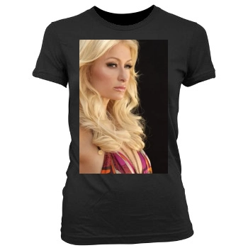 Paris Hilton Women's Junior Cut Crewneck T-Shirt