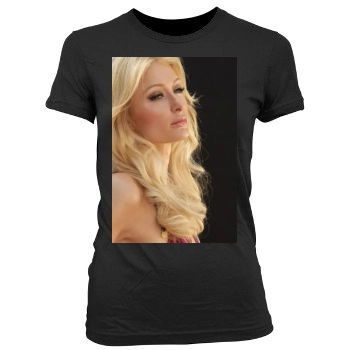 Paris Hilton Women's Junior Cut Crewneck T-Shirt