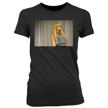 Paris Hilton Women's Junior Cut Crewneck T-Shirt