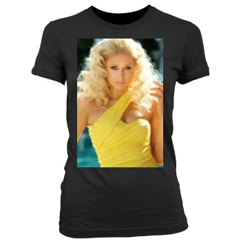 Paris Hilton Women's Junior Cut Crewneck T-Shirt