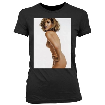 Eva Mendes Women's Junior Cut Crewneck T-Shirt