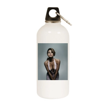 Eva Mendes White Water Bottle With Carabiner