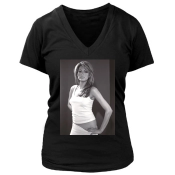 Eva Mendes Women's Deep V-Neck TShirt