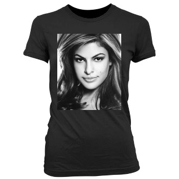 Eva Mendes Women's Junior Cut Crewneck T-Shirt