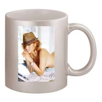 Eva Mendes 11oz Metallic Silver Mug