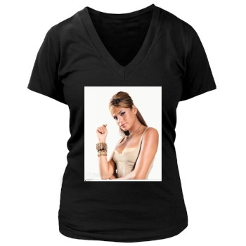 Eva Mendes Women's Deep V-Neck TShirt