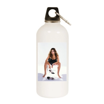 Eva Mendes White Water Bottle With Carabiner