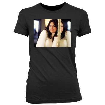 Eva Mendes Women's Junior Cut Crewneck T-Shirt