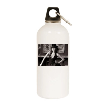 Eva Mendes White Water Bottle With Carabiner