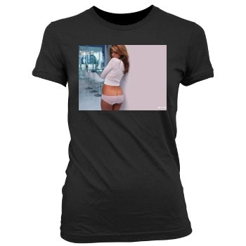 Eva Mendes Women's Junior Cut Crewneck T-Shirt