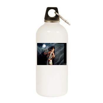 Eva Mendes White Water Bottle With Carabiner