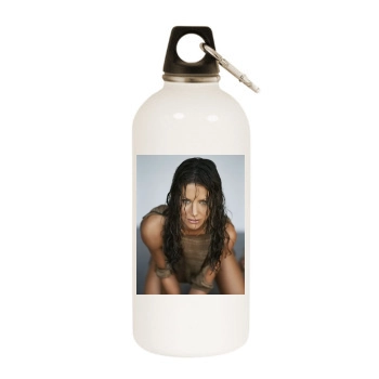 Evangeline Lilly White Water Bottle With Carabiner