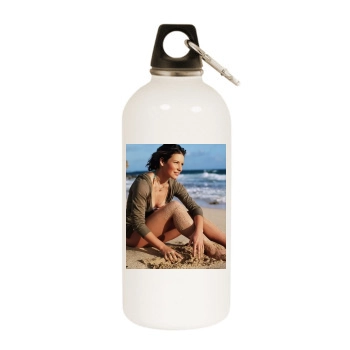 Evangeline Lilly White Water Bottle With Carabiner