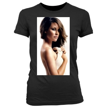 Evangeline Lilly Women's Junior Cut Crewneck T-Shirt