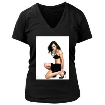 Evangeline Lilly Women's Deep V-Neck TShirt