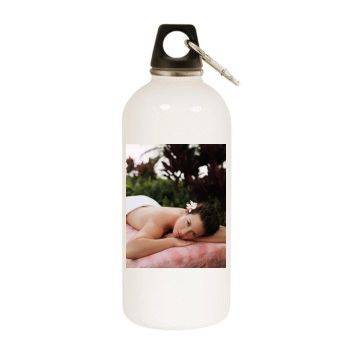 Evangeline Lilly White Water Bottle With Carabiner