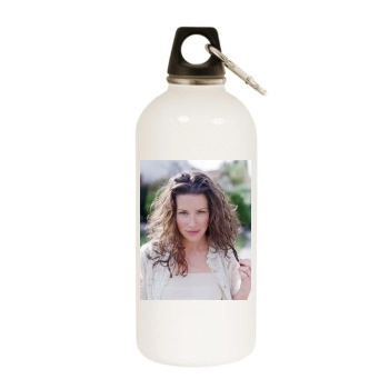 Evangeline Lilly White Water Bottle With Carabiner