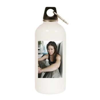 Evangeline Lilly White Water Bottle With Carabiner