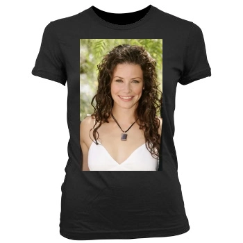 Evangeline Lilly Women's Junior Cut Crewneck T-Shirt