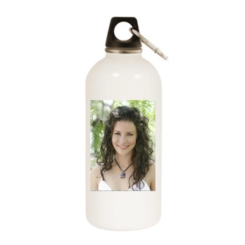 Evangeline Lilly White Water Bottle With Carabiner