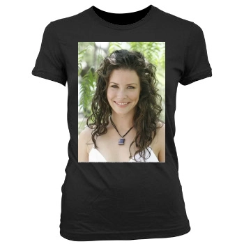 Evangeline Lilly Women's Junior Cut Crewneck T-Shirt