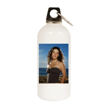 Evangeline Lilly White Water Bottle With Carabiner