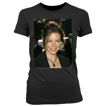 Evangeline Lilly Women's Junior Cut Crewneck T-Shirt