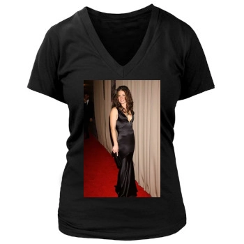 Evangeline Lilly Women's Deep V-Neck TShirt