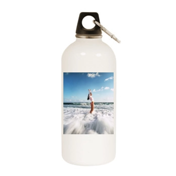 Evangeline Lilly White Water Bottle With Carabiner