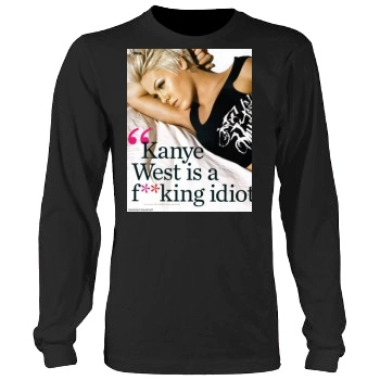 Pink Men's Heavy Long Sleeve TShirt