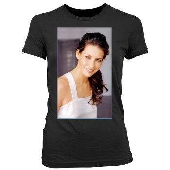 Evangeline Lilly Women's Junior Cut Crewneck T-Shirt