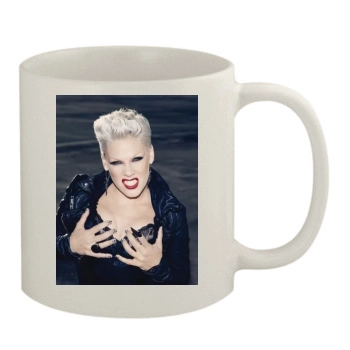 Pink 11oz White Mug