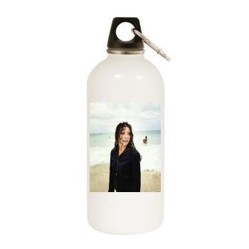 Evangeline Lilly White Water Bottle With Carabiner