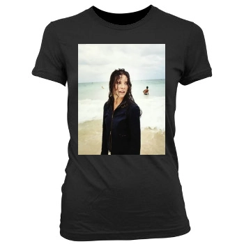 Evangeline Lilly Women's Junior Cut Crewneck T-Shirt