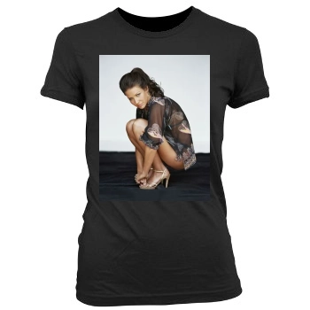 Evangeline Lilly Women's Junior Cut Crewneck T-Shirt