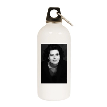 Fanny Ardant White Water Bottle With Carabiner