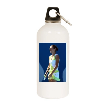 Francesca Schiavone White Water Bottle With Carabiner