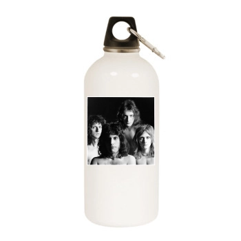 Freddie Mercury White Water Bottle With Carabiner