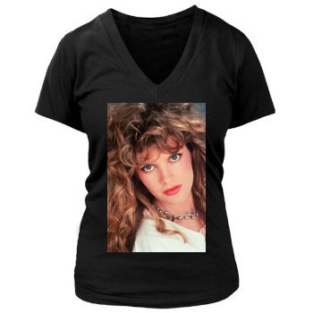 Rene Russo Women's Deep V-Neck TShirt