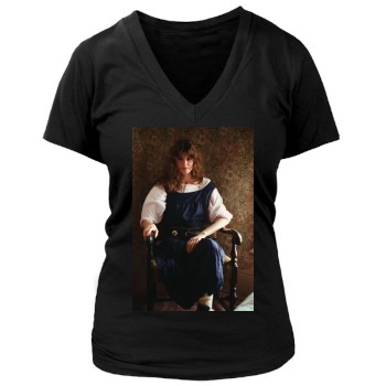 Rene Russo Women's Deep V-Neck TShirt