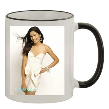 Freida Pinto 11oz Colored Rim & Handle Mug