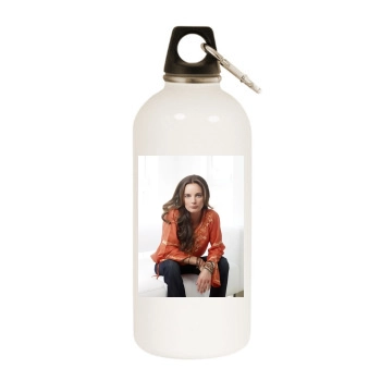 Gabrielle Anwar White Water Bottle With Carabiner
