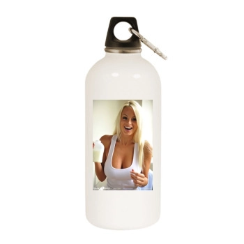 Rhian Sugden White Water Bottle With Carabiner