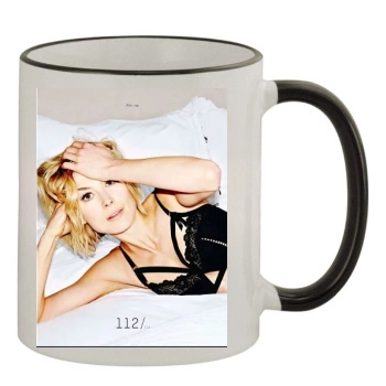 Rosamund Pike 11oz Colored Rim & Handle Mug