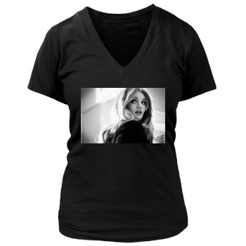 Rosie Huntington-Whiteley Women's Deep V-Neck TShirt