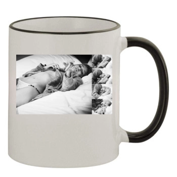 Rosie Huntington-Whiteley 11oz Colored Rim & Handle Mug