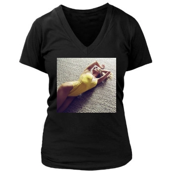 Rosie Huntington-Whiteley Women's Deep V-Neck TShirt