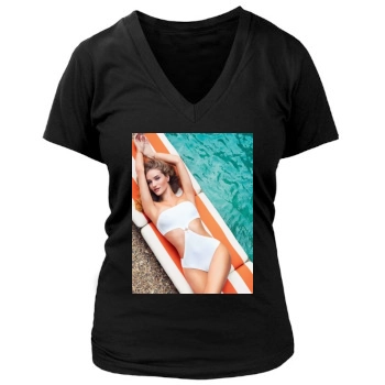 Rosie Huntington-Whiteley Women's Deep V-Neck TShirt