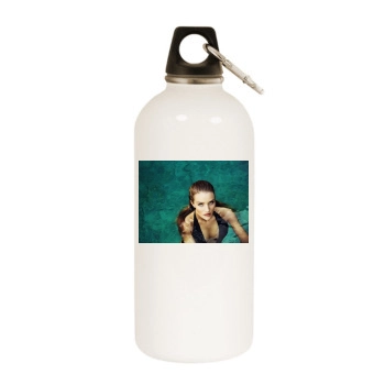 Rosie Huntington-Whiteley White Water Bottle With Carabiner