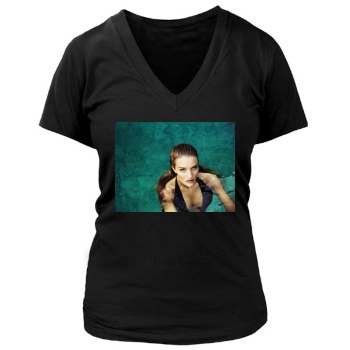 Rosie Huntington-Whiteley Women's Deep V-Neck TShirt